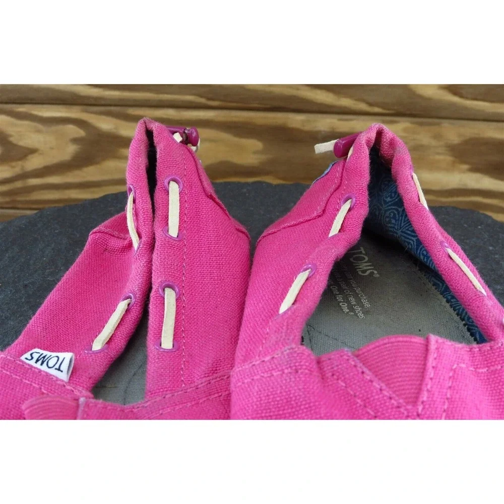 Toms‎ Youth Girls Shoes Size 6 M Pink Flats Fabric